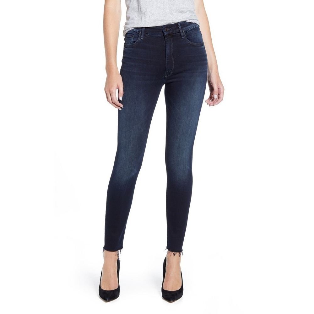 Mother‎ The Looker Jeans Women's 27 Last Call High Waist Ankle Frayed Hem Skinny